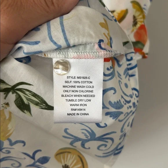 Johnny Was Citrus Sleep Short Set (100% Cotton!!)